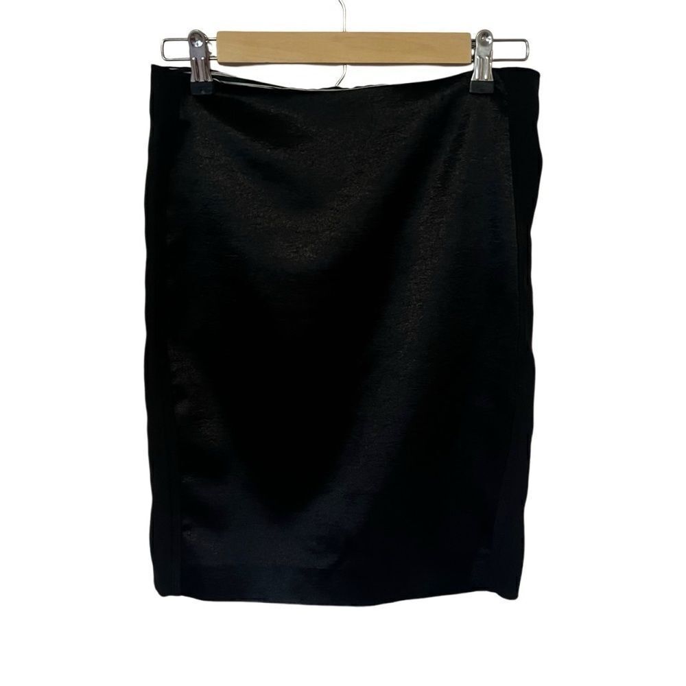 bebe Black Mini Skirt with Gathered Zippered Back. Sz 4. Great Condition!!